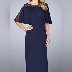 La Femme Navy Mother Of The Bride Dress Size 6